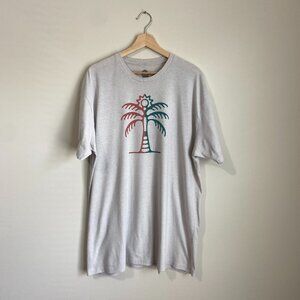 WOHVEN Men's (XXL) 2 Neutral Color T Shirts with Palm Trees